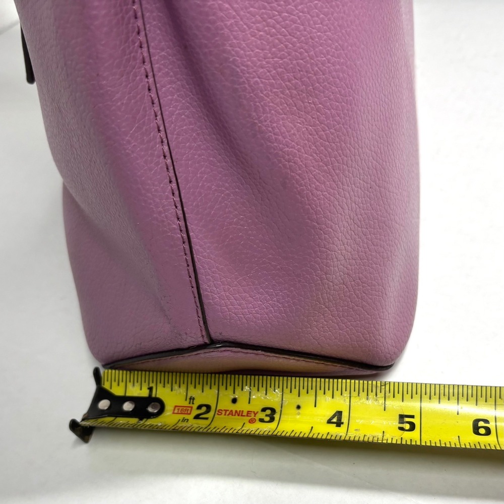 Kate Spade Eva Orchid Pink Pebbled Leather Tote Bag Satchel Lavender Brass $399 - Picture 6 of 9